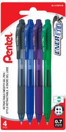 ENERGEL-X 0.7MM 4PC PK ASST